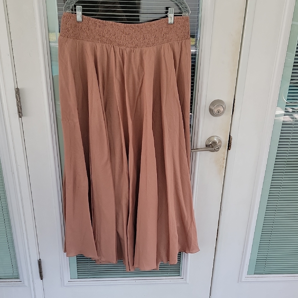Cotton Tan Maxi Skirt Free Size Never Worn